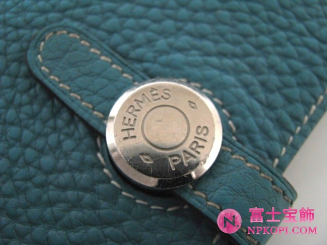エルメスドゴンカードケースブルージーン（金具：シルバー）HERMES328027